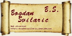 Bogdan Svilarić vizit kartica